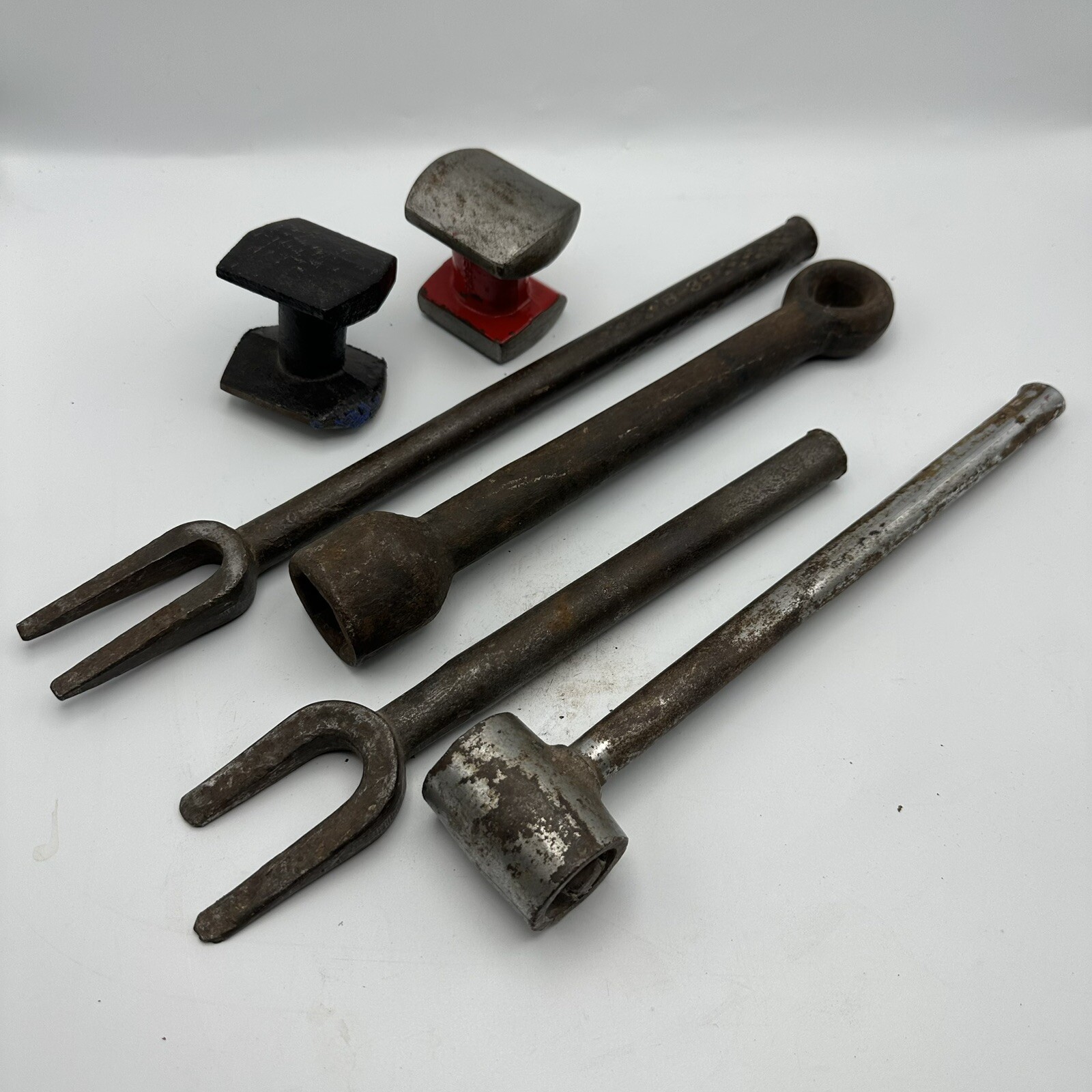 Vintage Auto Body Tools Dolly Hand Anvil Tire Iron Ken-Tools B39 New Britain LOT
