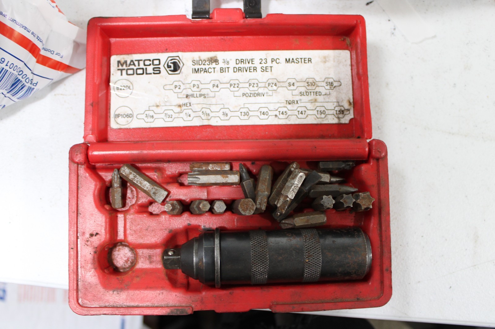 Matco tools SID23PB Master impact Bit Driver Set Red Case