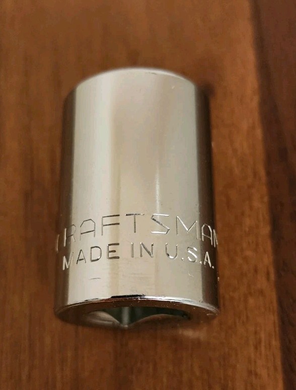 Craftsman USA 19mm Socket 12 Point 1/2″ Drive V 44238 (No Knurl M/M)