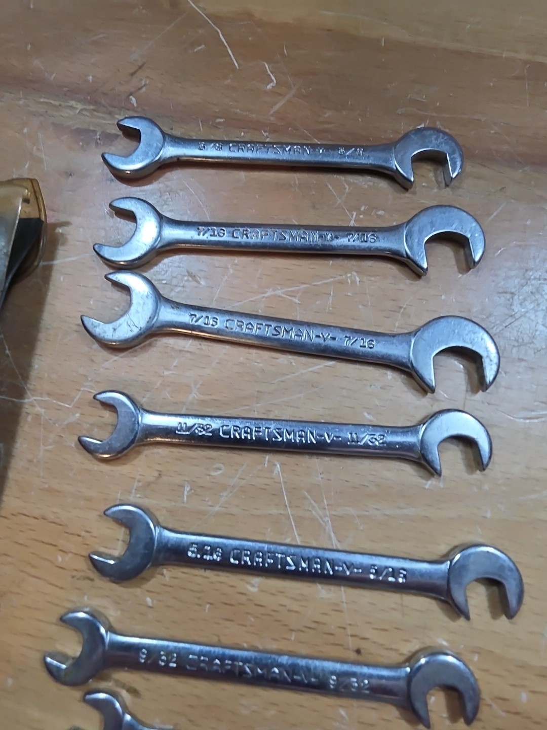 Sears Craftsman Tools USA 8 Piece Open-End 4 Way Offset Ignition Wrench Set 4306