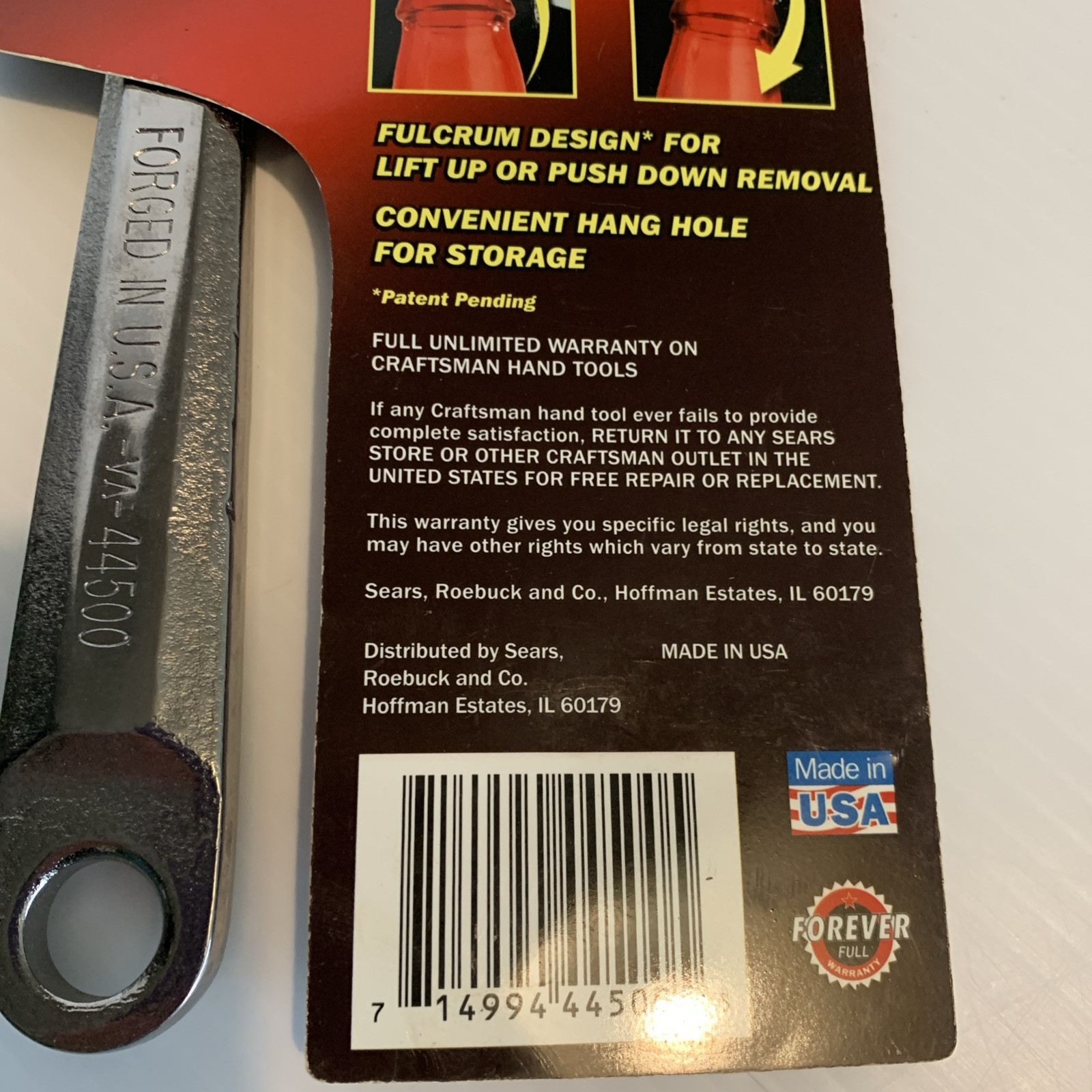 Craftsman Bottle Cap Wrench Bottle Opener – 44500 NEW