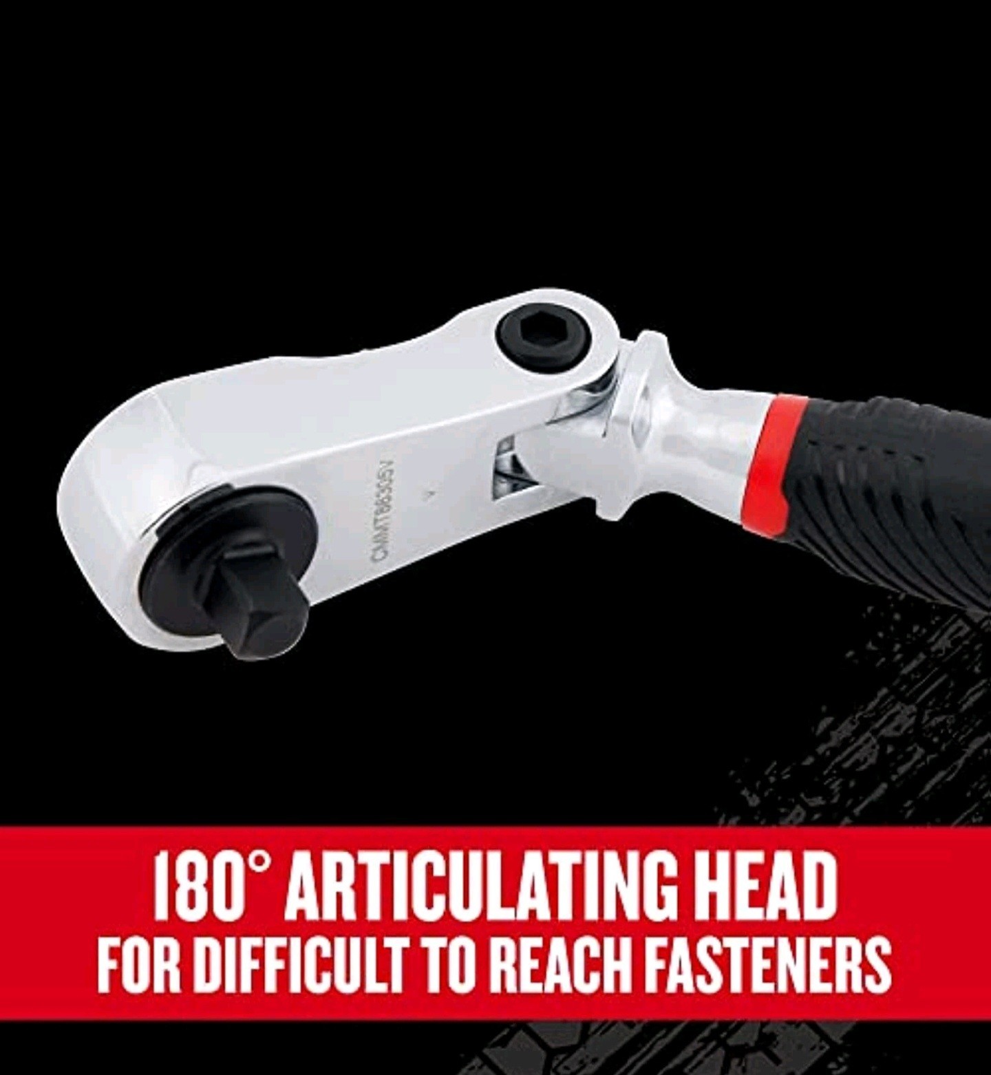 Craftsman V-SERIES Ratchet, 1/4 Inch Drive, 80-Tooth, Flexible Head Comfort Grip