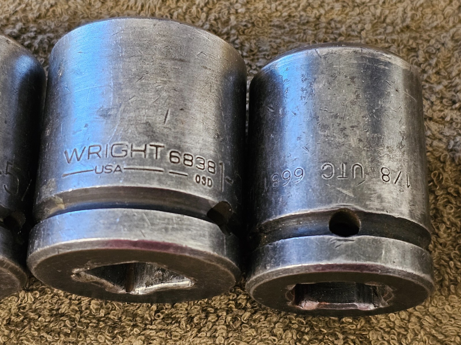 4 Wright UTC Impact Socket Set 3/4″ Drive 1-3/16 1-7/16 1-5/16 1-1/8 6681 SAE