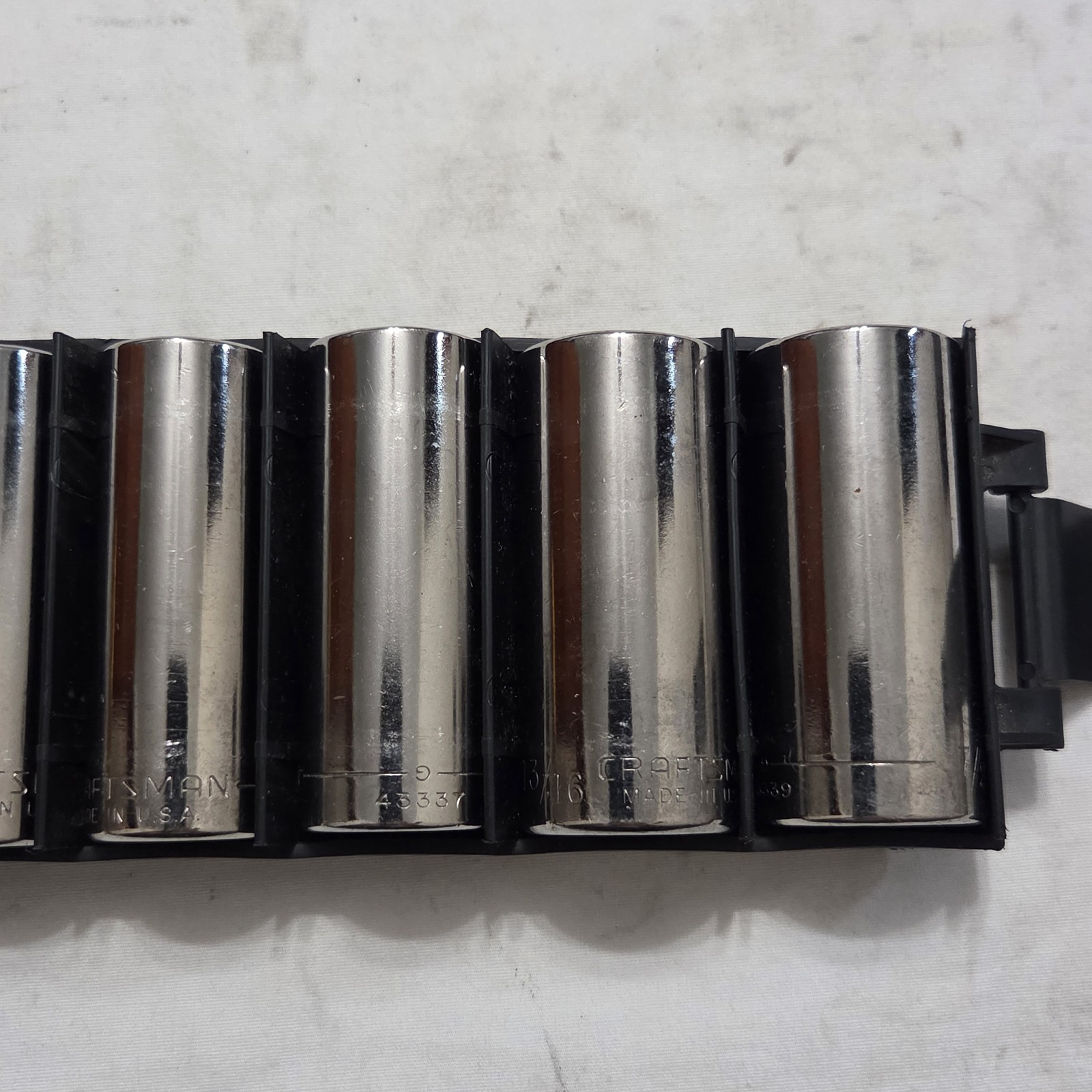 Craftsman -G- SAE 9pc 3/8″ – 7/8″ 6 Pt Deep Socket Set 3/8″ Dr. 934439 – USA