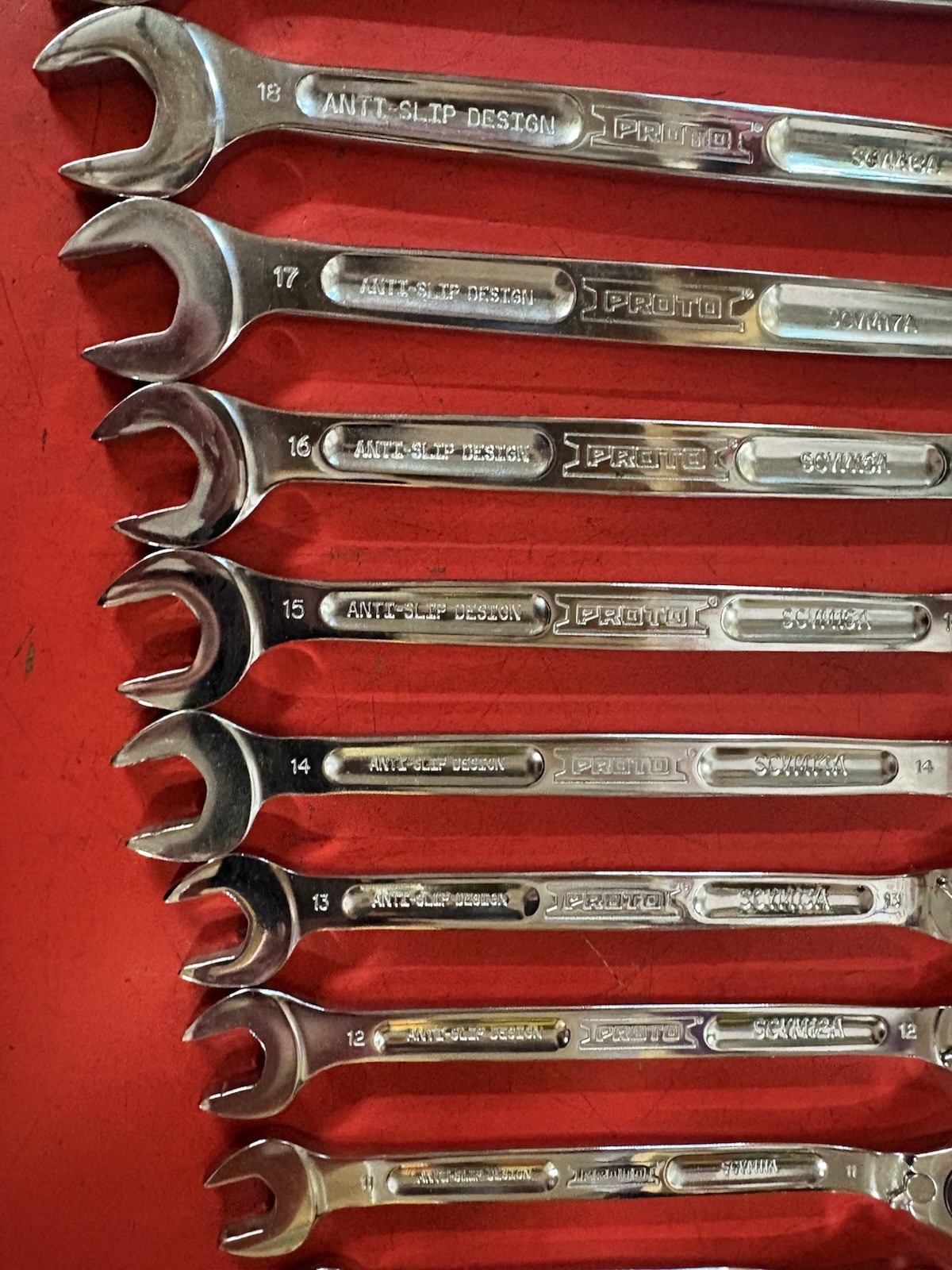 Proto 19 Piece Metric Ratcheting Combo Wrench Set MADE IN USA
