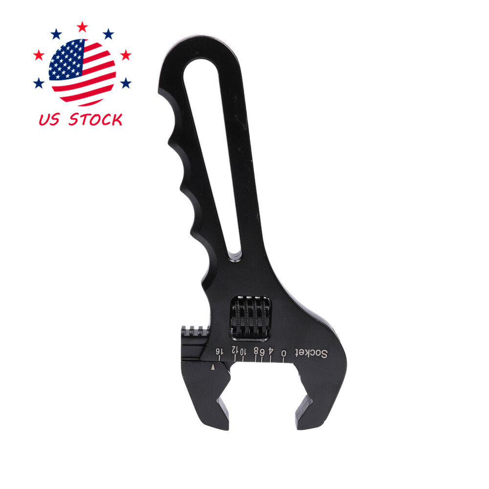 Adjustable Wrench Aluminum Tool Spanner Black 3AN-16AN New For Hose End Fitting