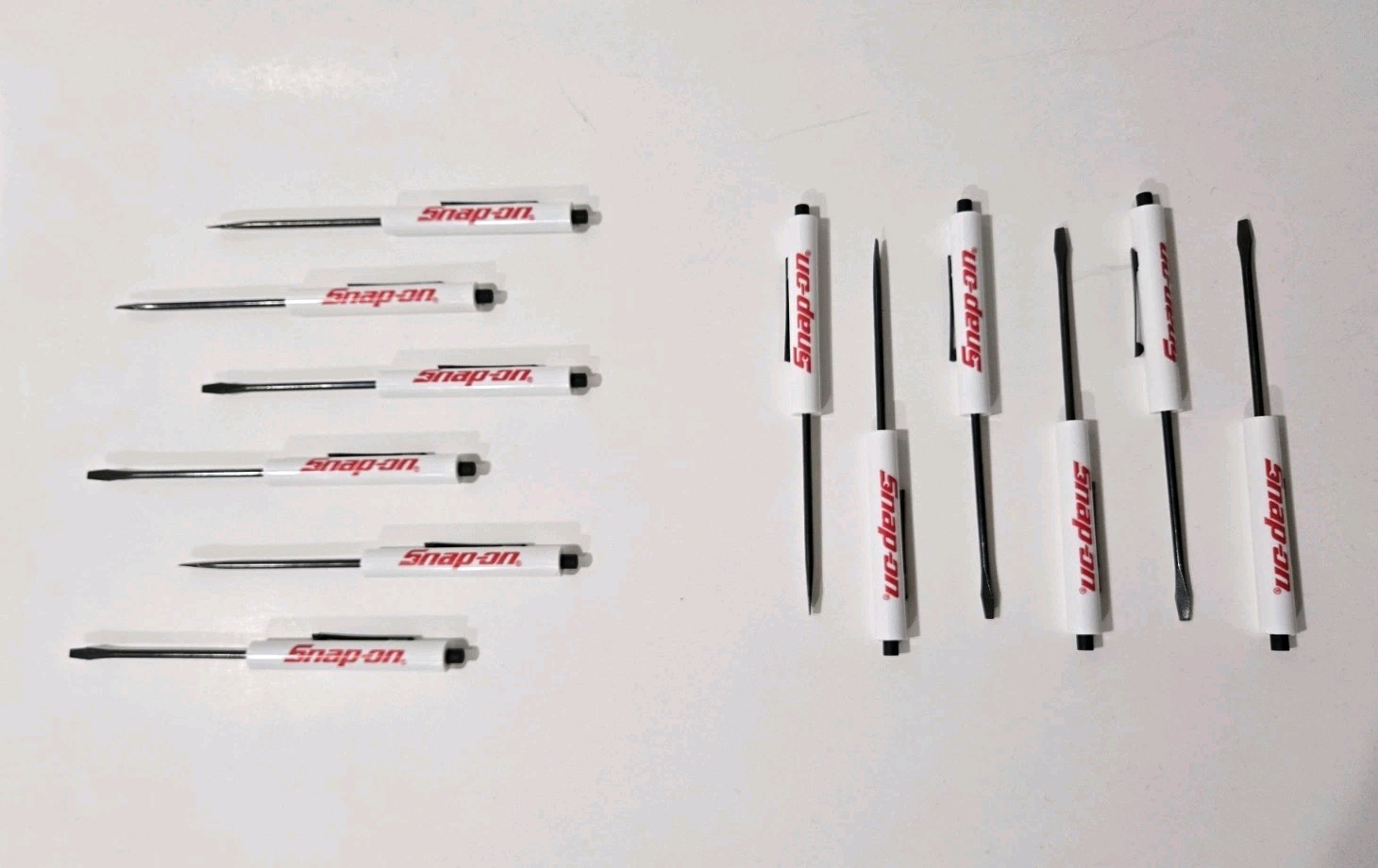 12 Snap on tools Special Edition pocket screwdriver WHITE PROMO Blacked Out+gift