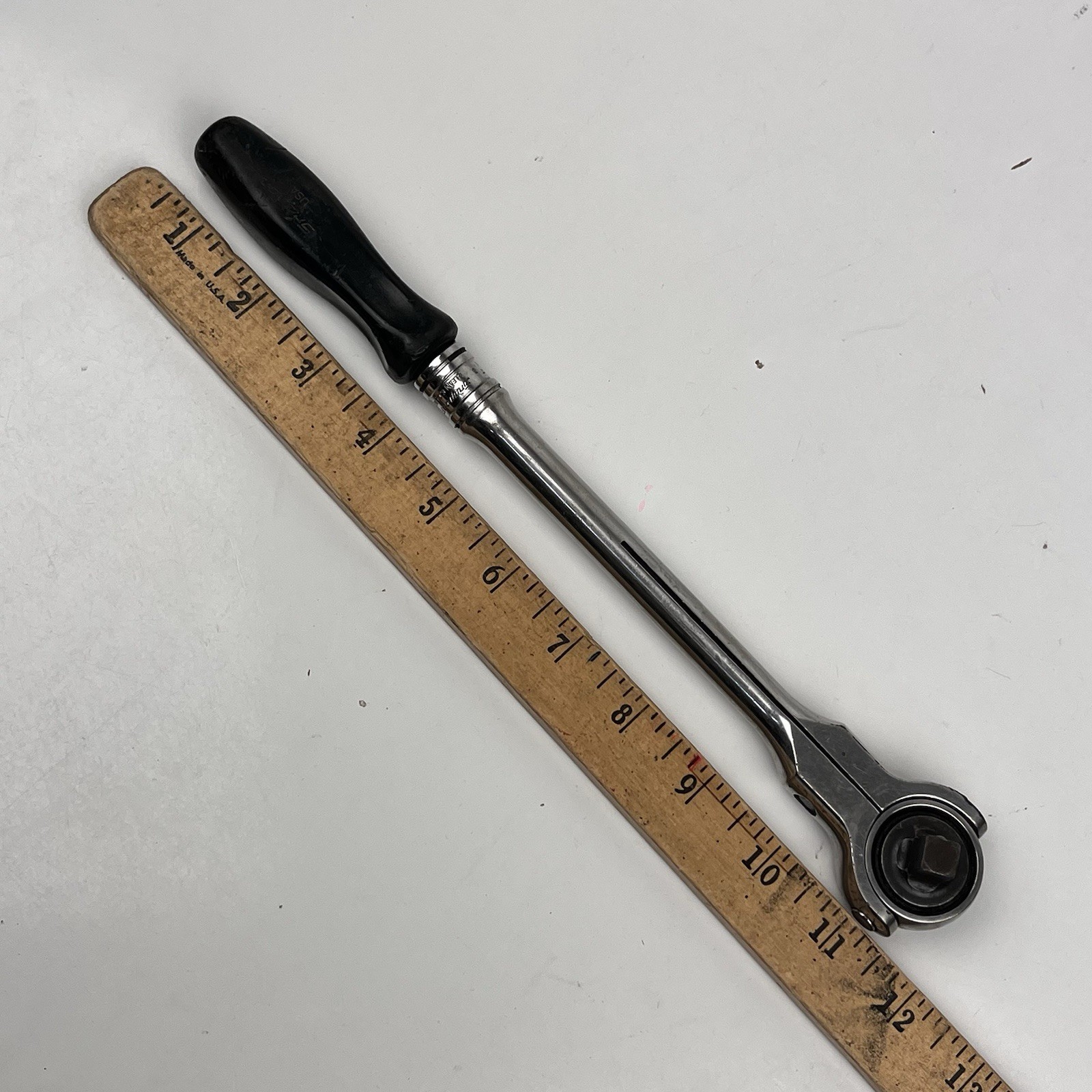 Snap On Tools 3/8″ Drive Swivel Head Roto Ratchet F747A Black Hard Handle