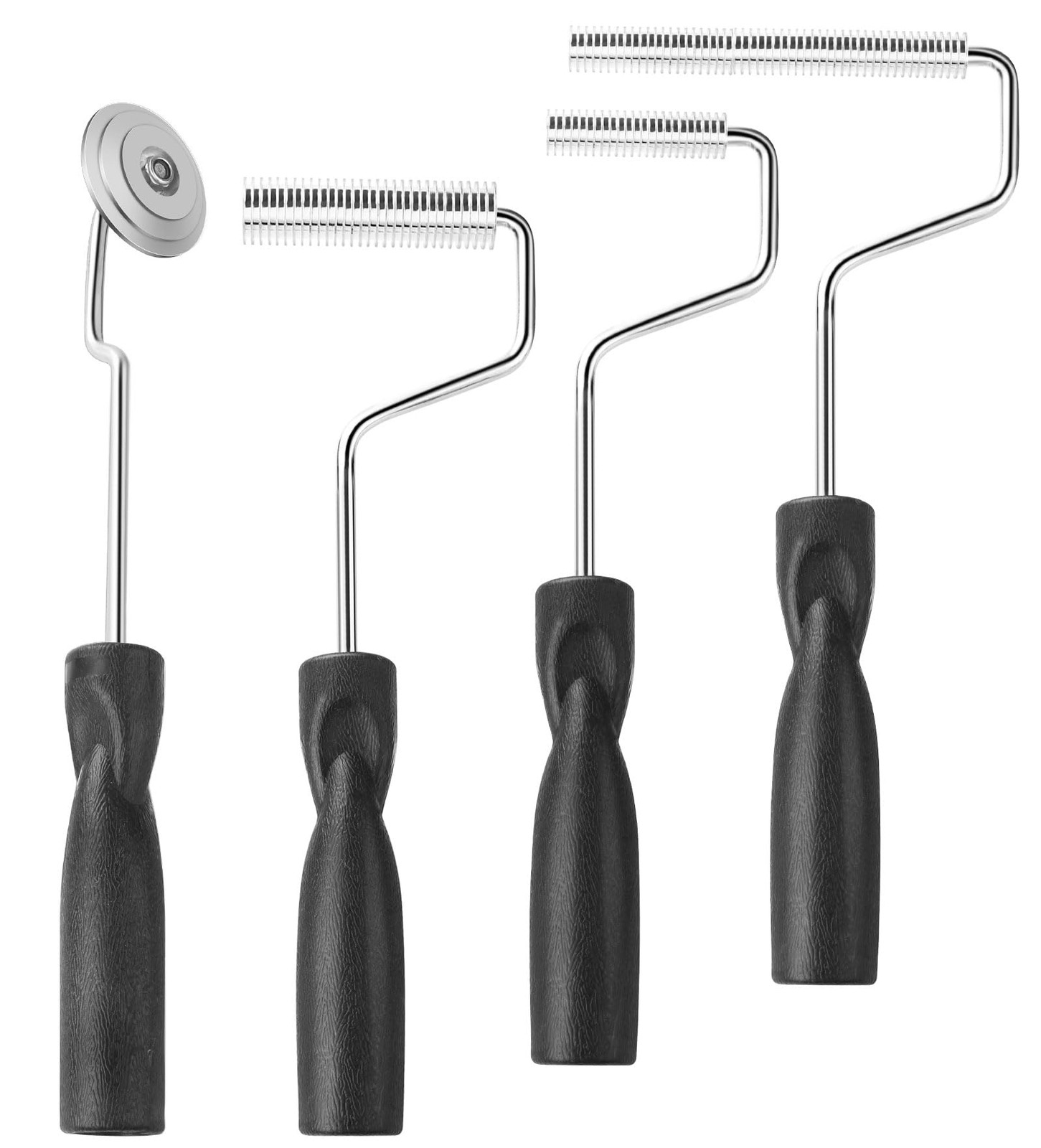 4 Pcs Fiberglass Roller Tools Kit Bubble Paddle Tool Fiberglass Resin Roller