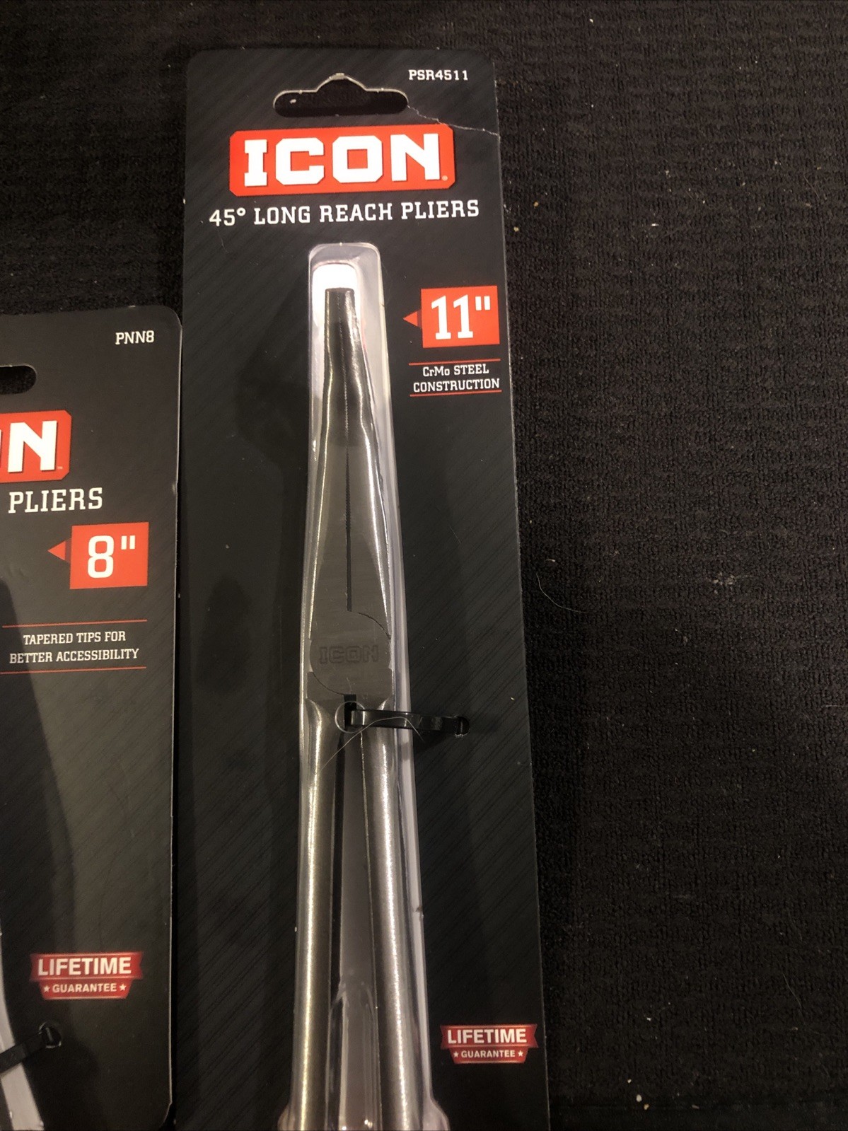 ICON PROFESSIONAL 8 in. NEEDLE NOSE PLIERS And Icon 45 Long Reach Pliers 11in