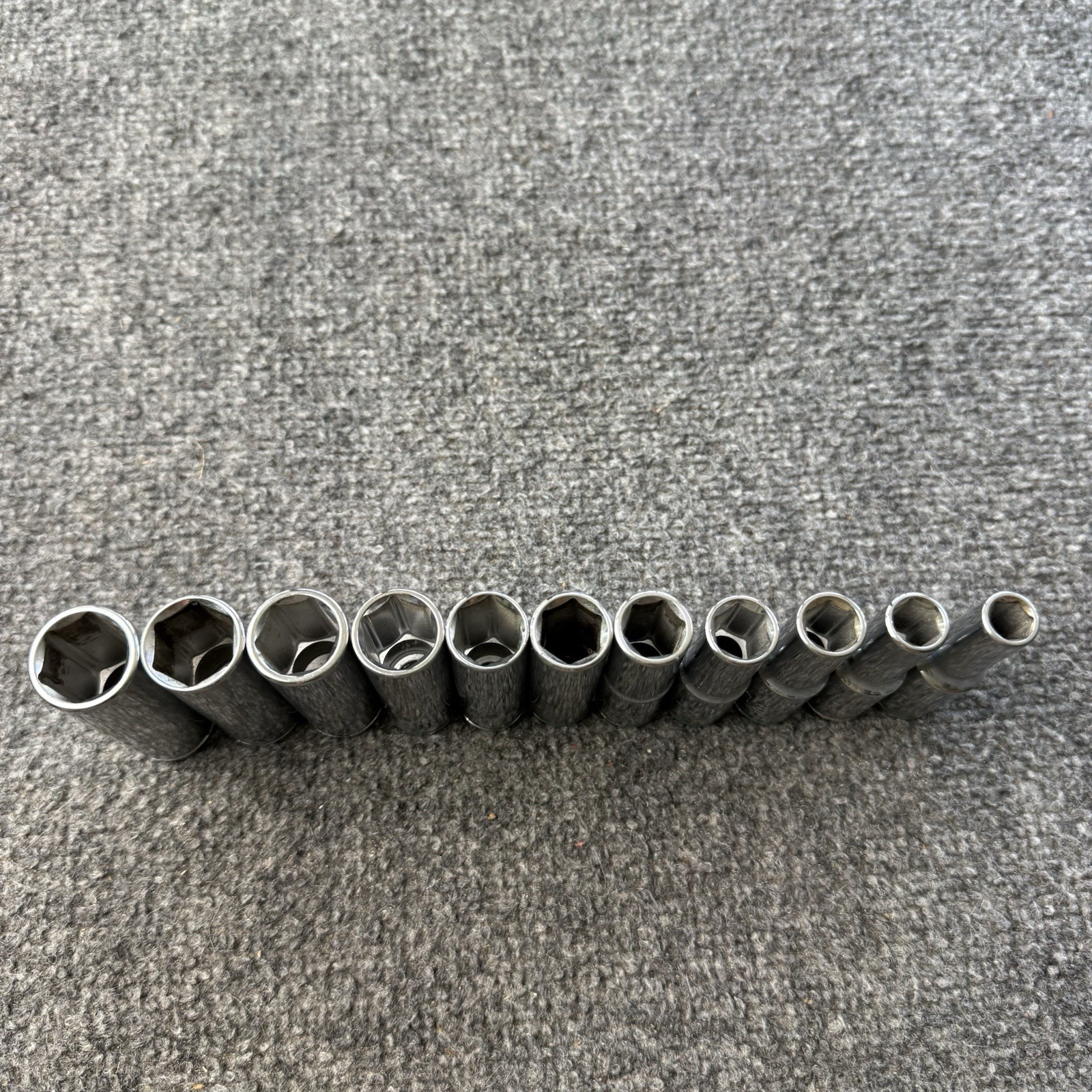 SK Professional 1/2″ Drive Deep Metric 6-Pt Socket Set Made in USA 10mm-20mm