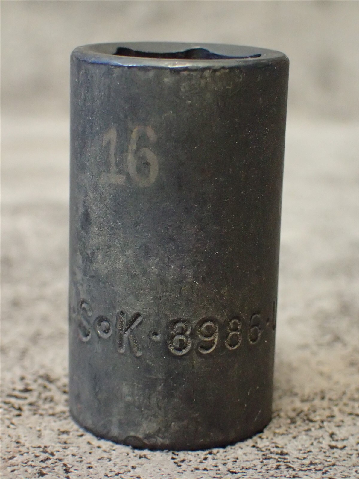 8986 S-K Prof. Tools 3/8″ Drive, 16mm Deep Impact Socket, 43mm OAL, 6-Pt (BN7)