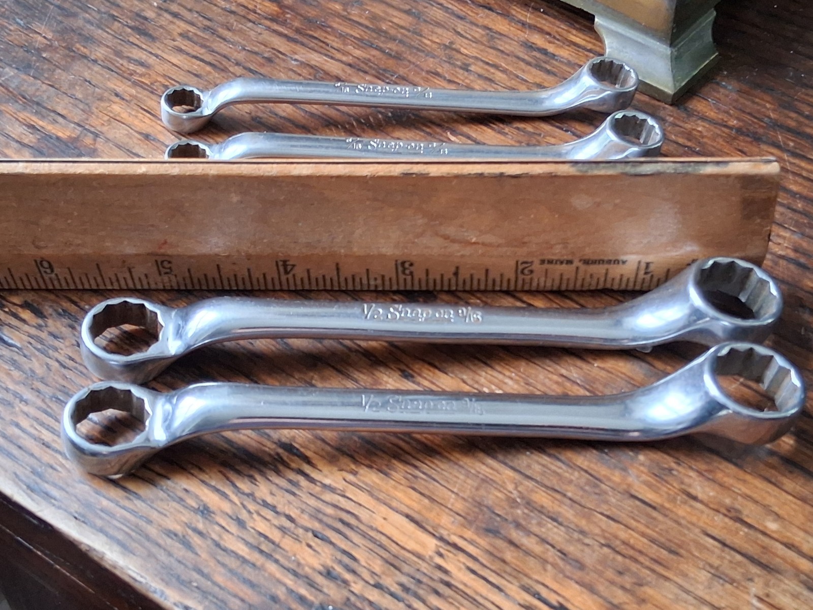 Snap – On Deep Offset Box End Wrench 5 Pieces SAE (2) 1/2-9/16 & (3) 5/16-3/8