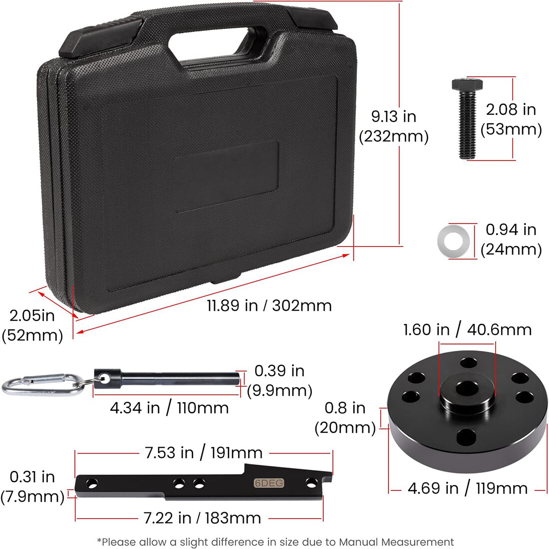 3163021 Cam Timing Tool Kit for Cummins ISX QSX Engine 2007-2017 3163069 3163020