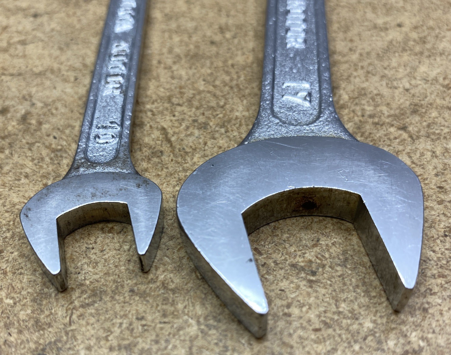 Vintage Toyota Motor Company #60 14mm/17mm and #57 8mm/10mmOpen-Ended Wrenches