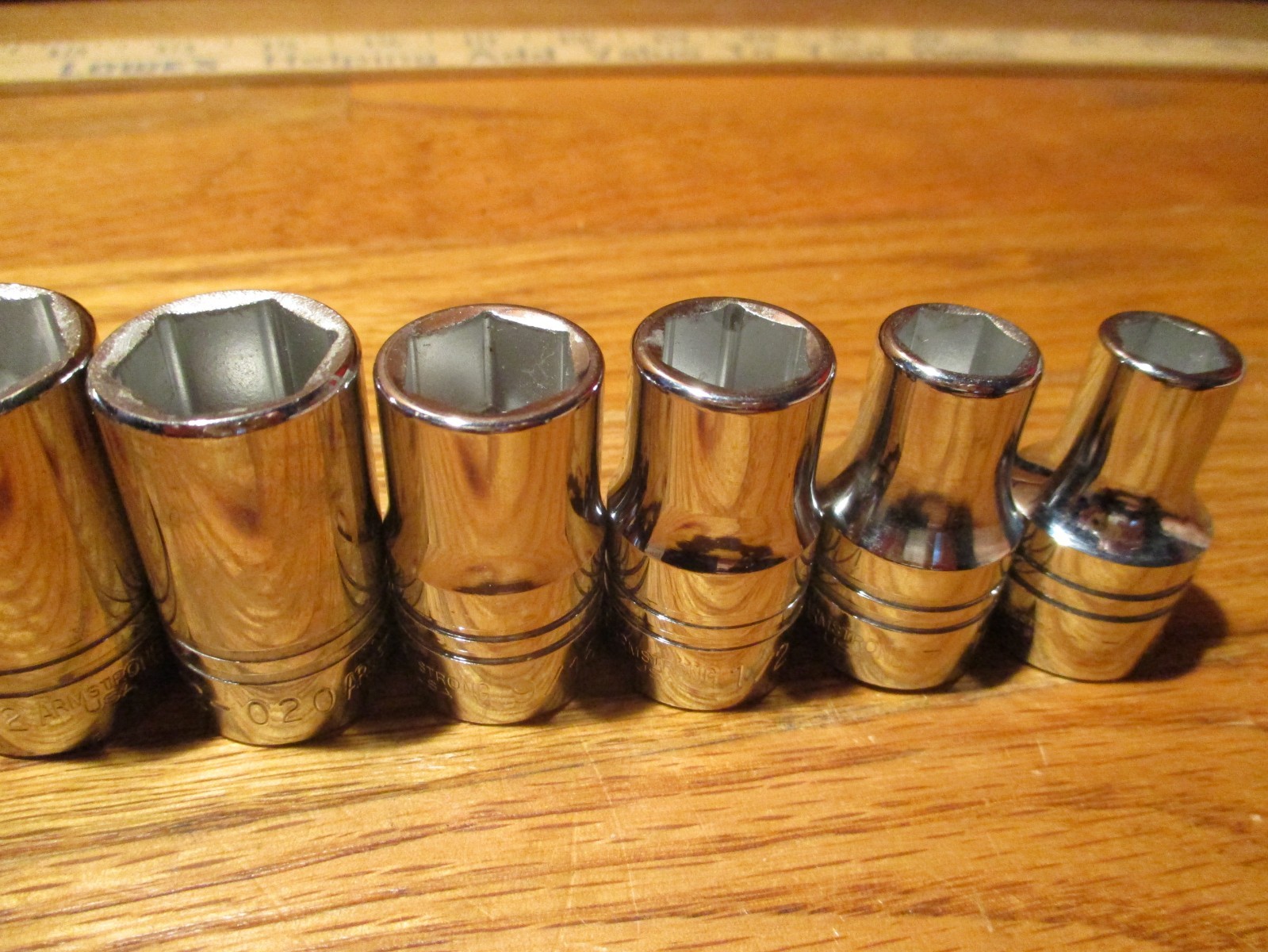 Armstrong 6 Point Socket Set 1/2in Drive 3/8″-1″ 12 Piece USA Made