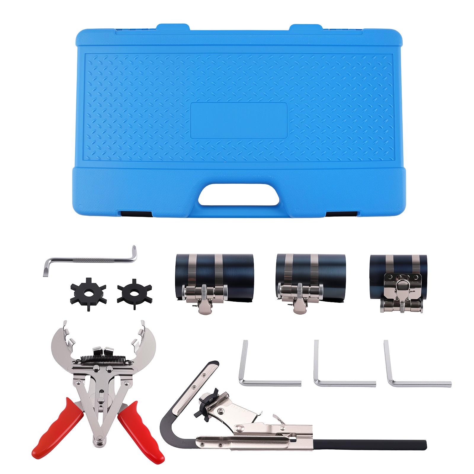 11 Piece Steel Piston Ring Engine Service Tool Compressor 53-175mm Kit
