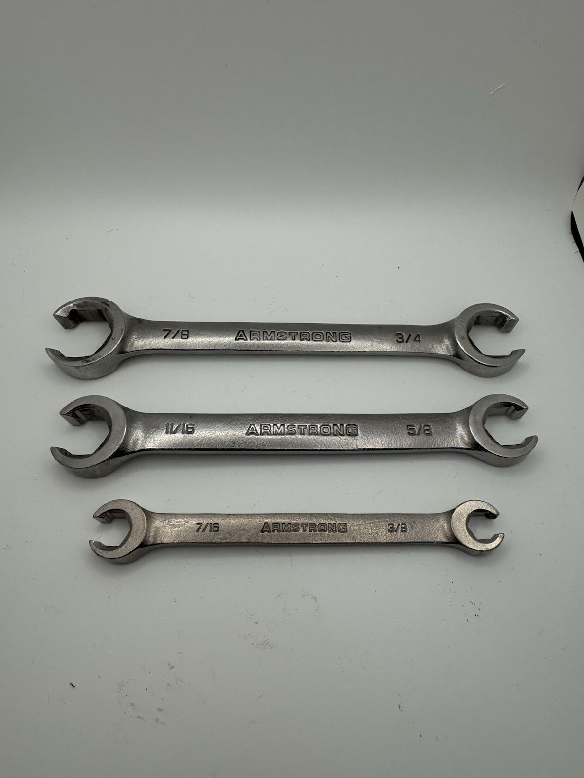Armstrong 3pc Double Flare Nut Wrench Set ( 3/8”, 7/16”,5/8”,11/16”,3/4”,7/8”)