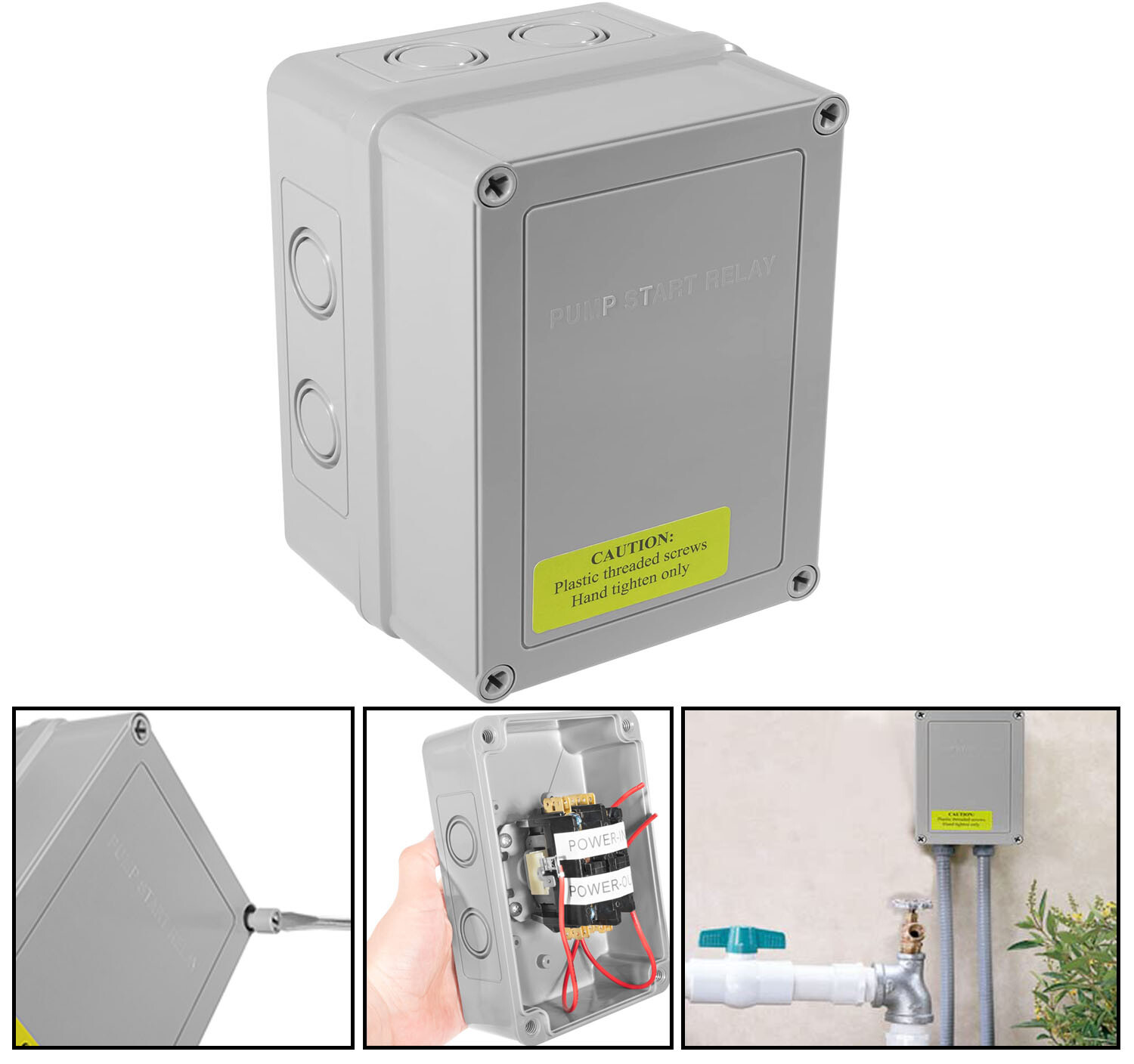 1522 Pump Start Relay Fit Irrigation Systems w Housing 3HP 110V/220V 24V Coil