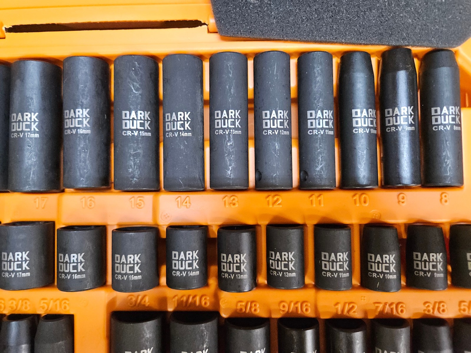 50 Piece 3/8-Inch Drive Impact Socket Set Master SAE-Metric