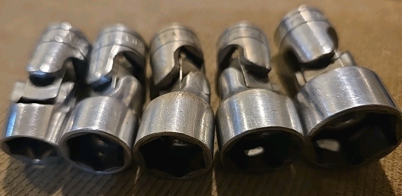 5 Snap-On Swivel Sockets FS-14 FS-16 FS-18 FS-20 FS-24