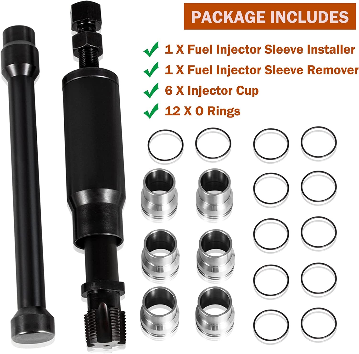 Injector Sleeve Cup Removal Tool & Install Kit For Caterpillar 3126B CAT C7 C9
