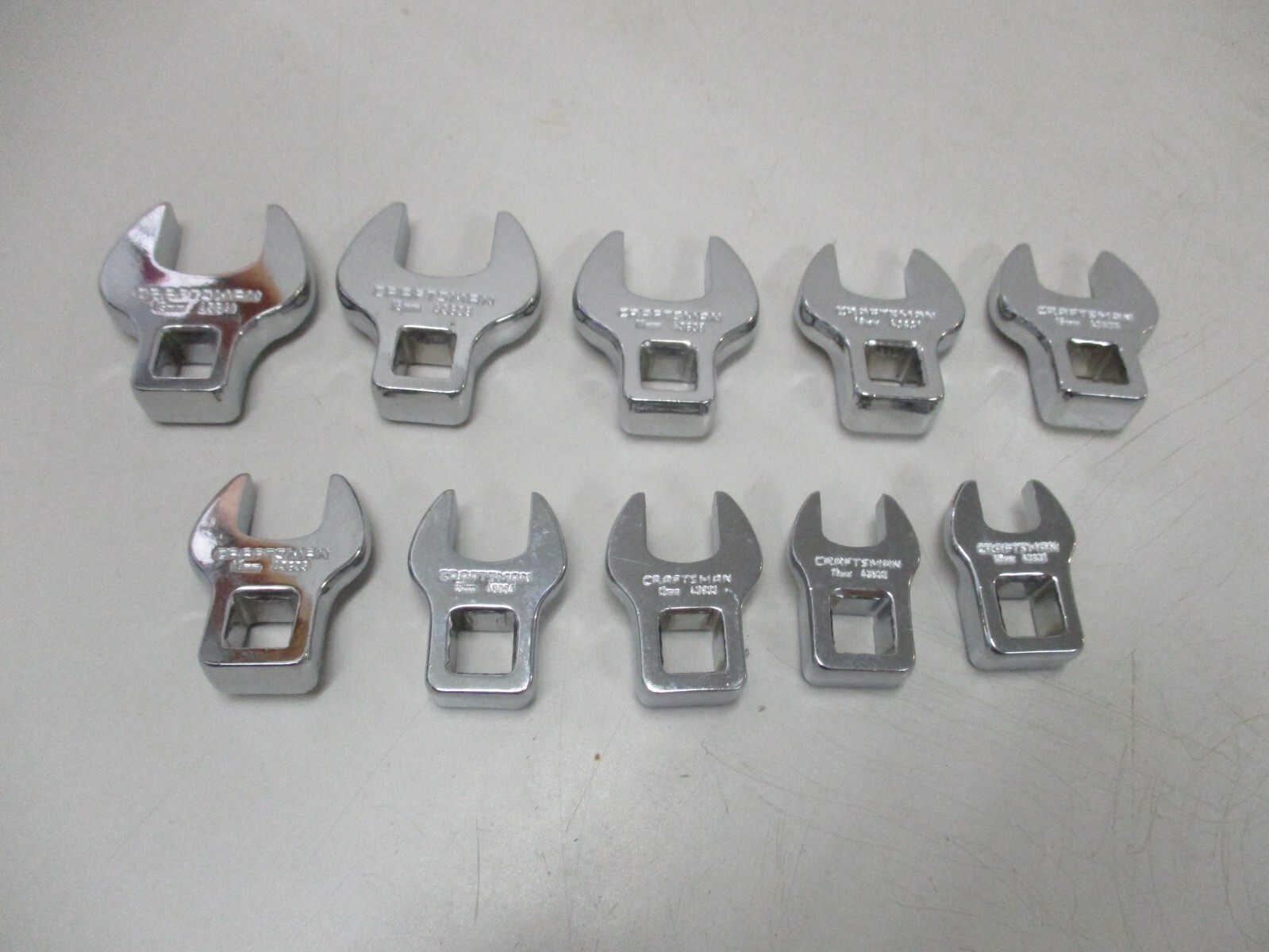 Craftsman 10pc 3/8 Drive Metric Crowfoot Wrench Set 10mm thru 19mm