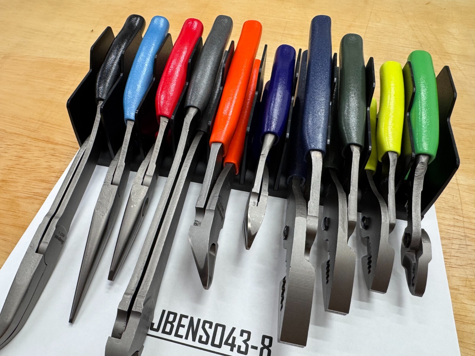 Snap-On Tools USA NEW 10pc MULTI-COLOR Soft Grip Assorted Plier Rack Set