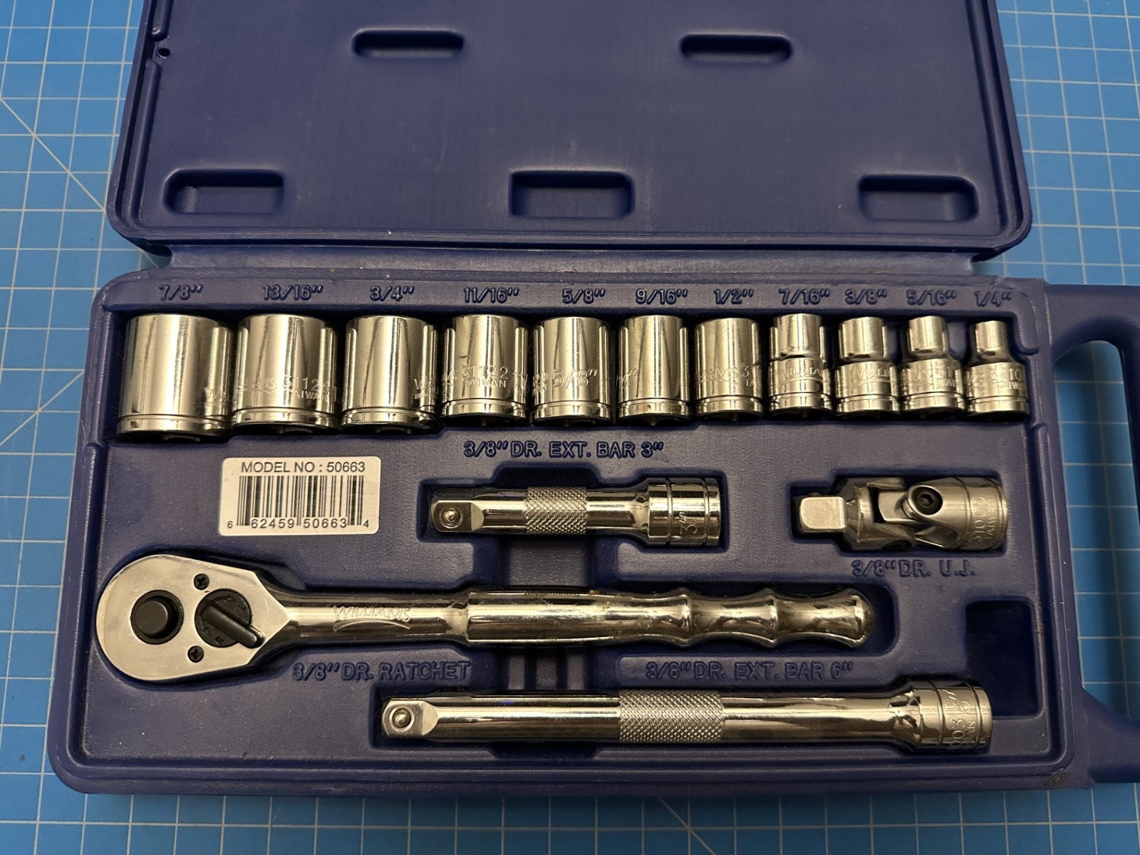 Williams JHW50663 15-Piece 3/8-Inch Drive Socket and Drive Tool Set With Compact