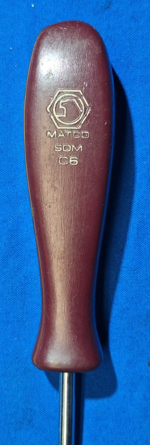 Vintage Maroon Handle Matco tools SDMC6 9-1/2″ long 3/16″ flat blade screwdriver
