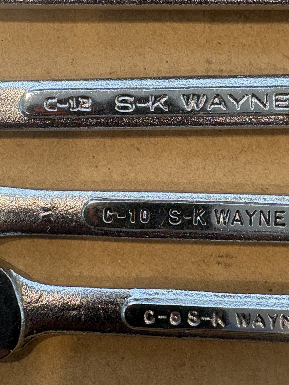 SK-Wayne 12 Piece Combination Wrench Set Vintage 1960s – SAE 1/4″ thru 15/16