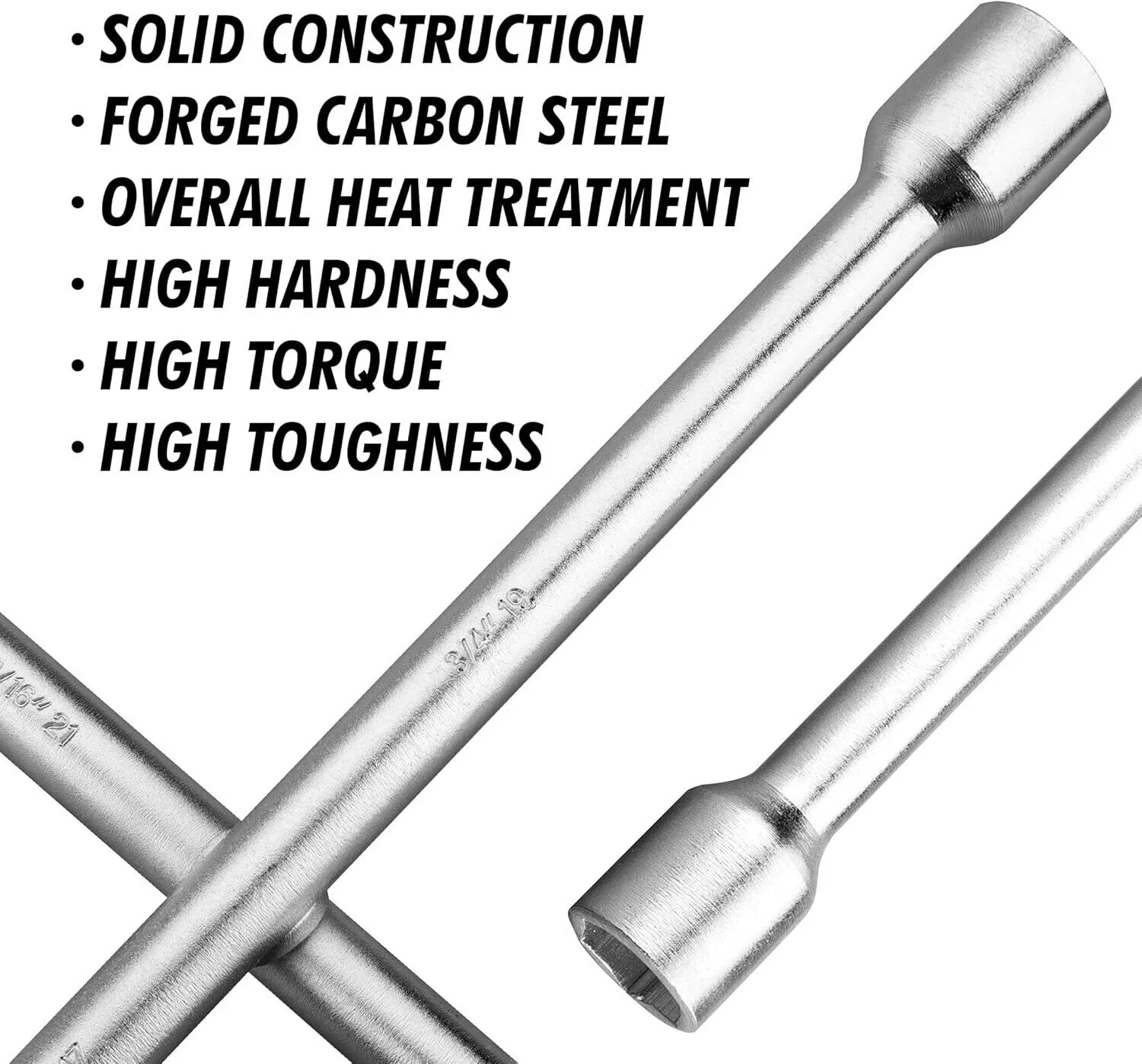 CARTMAN 14 Inch Universal Heavy Duty Lug Wrench 2 pack 4 Way Tire Iron Wrench