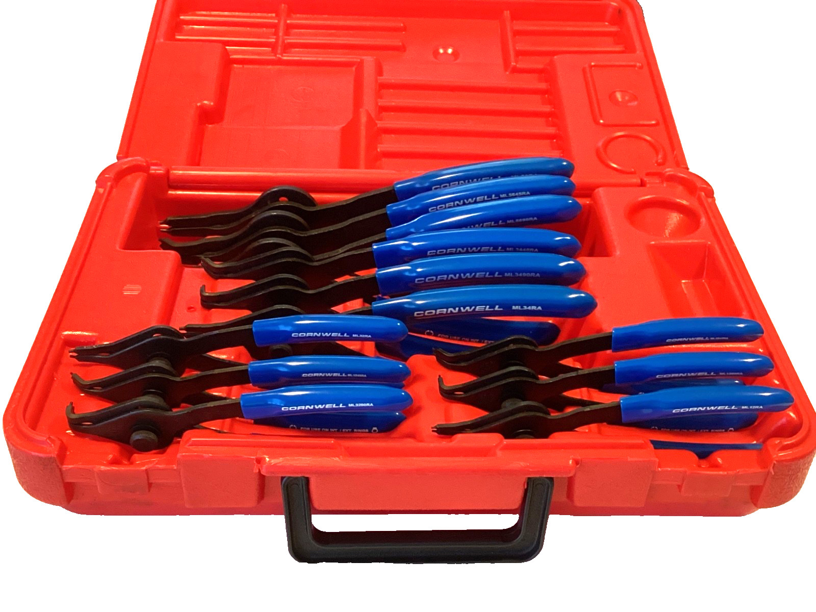 Cornwell Tools USA 12 Piece Convertible Snap Ring Pliers Set & Case ML43RA MINT
