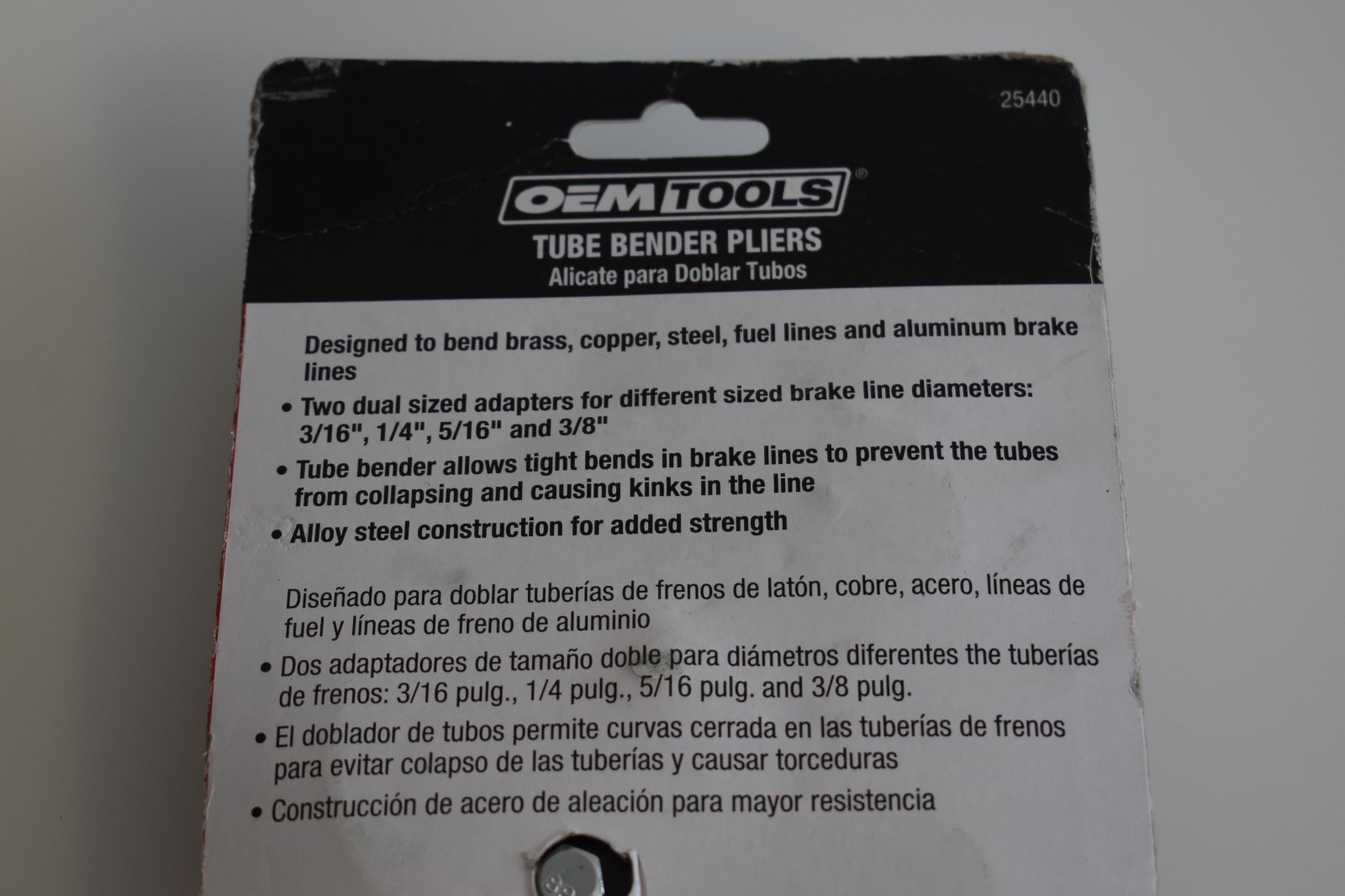 OEM TOOLS 25440 Tube Bender Pliers HVAC Brake Lines Fuel Line 4 Sizes