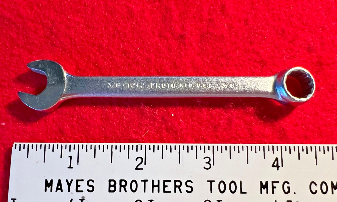 Proto 3/8″ Combination Wrench 1212 Open-ended, Box End MFD U.S.A. 12 Point
