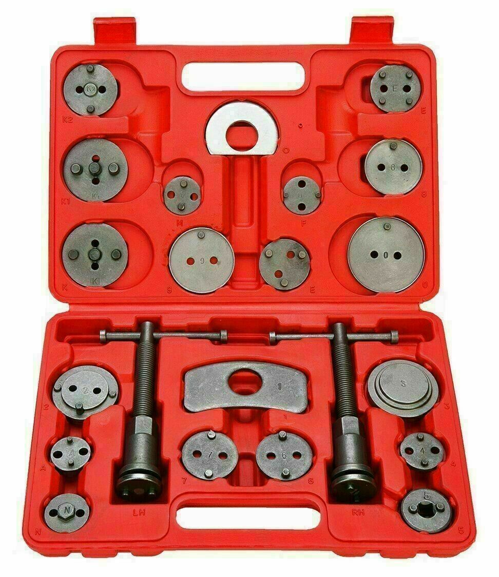 22pcs Disc Brake Caliper Tool Set Wind Back Kit Adapter #0-10 Adapter Sets
