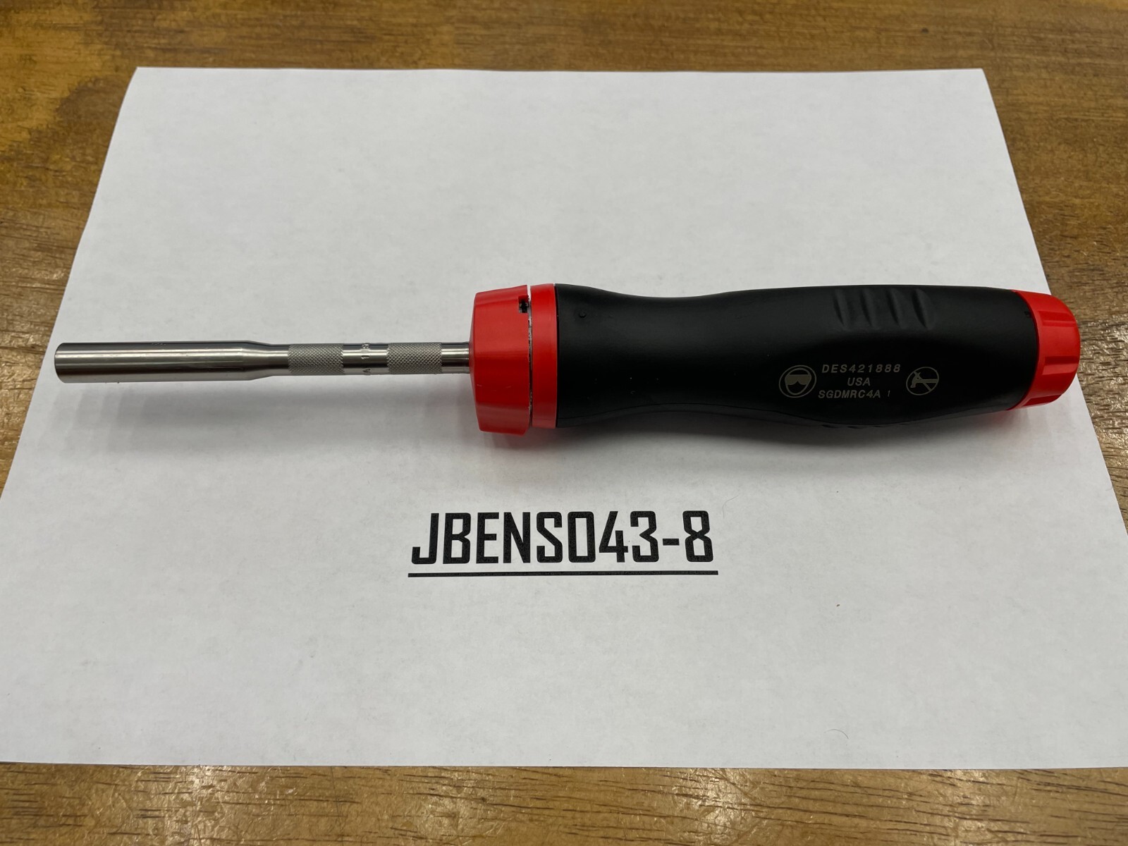 Snap-on Tools USA NEW RED Soft Grip Ratcheting Screwdriver w/ Bits SGDMRC44B