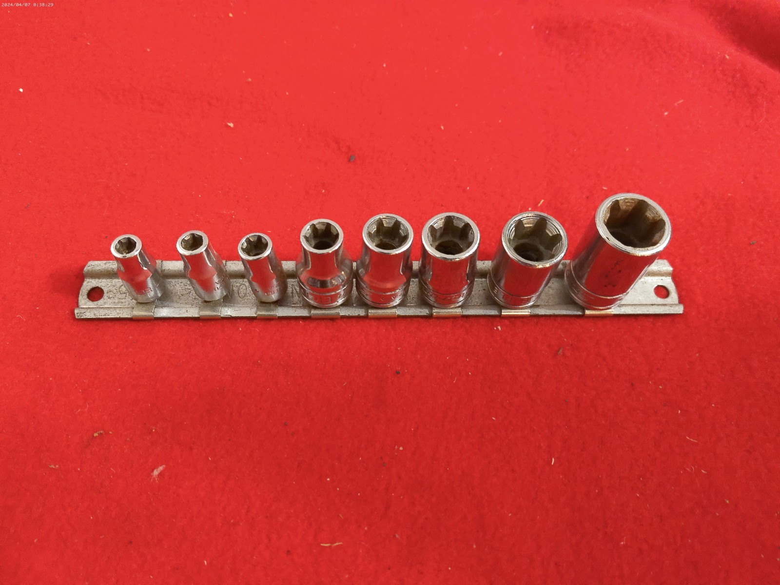 Snap On FLE/TLE Female Torx Bit Bundle -18- 16-14-12-10-8-7-6- Mm – 8 Pcs Metric