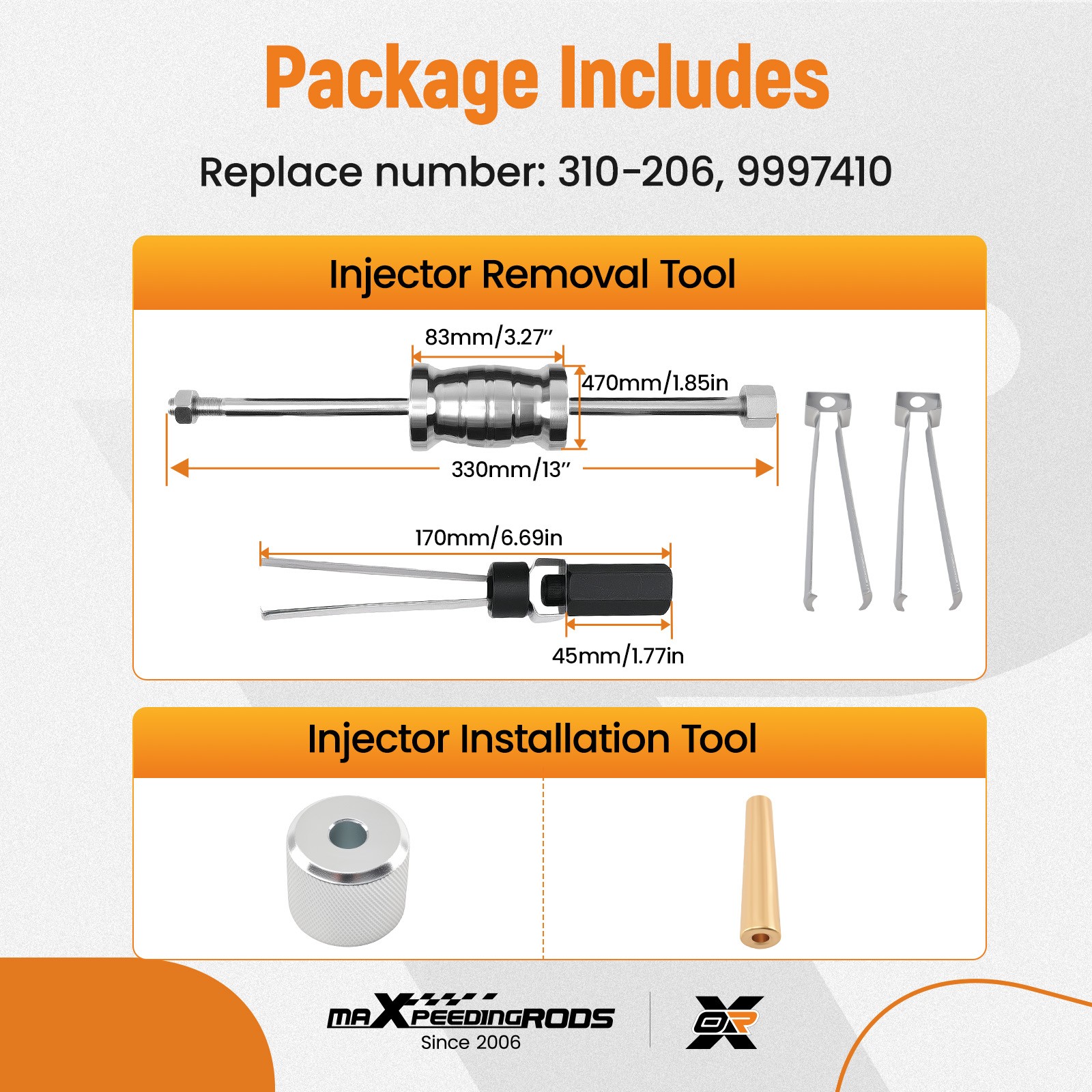 Fuel Injector Puller Remover Tool Kitfor Duratec 1.0L 2.0L 310-206 9997410