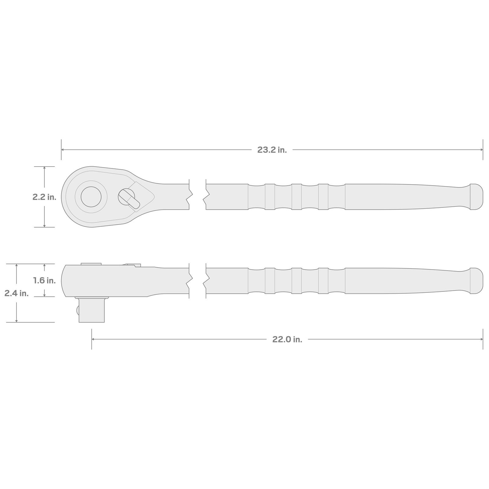 Tekton SRH11322 3/4 Inch Drive x 22 Inch Quick-Release Ratchet