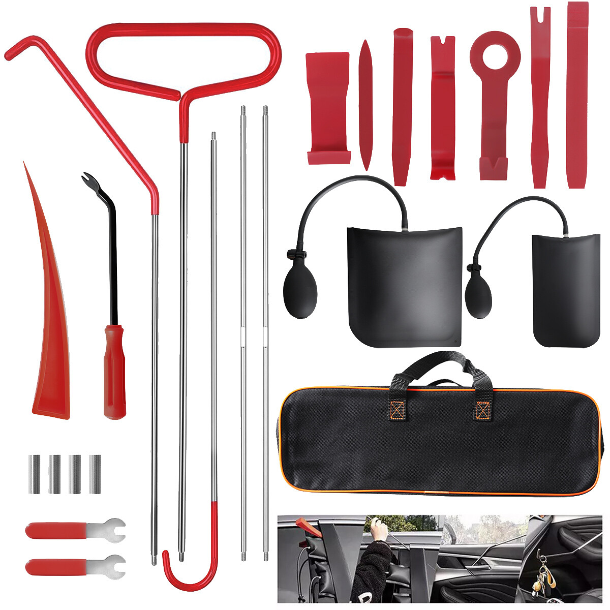 NEW 23 PCS Car Repair Tool Kit Professional Emergency Tool Kits with carry Bag