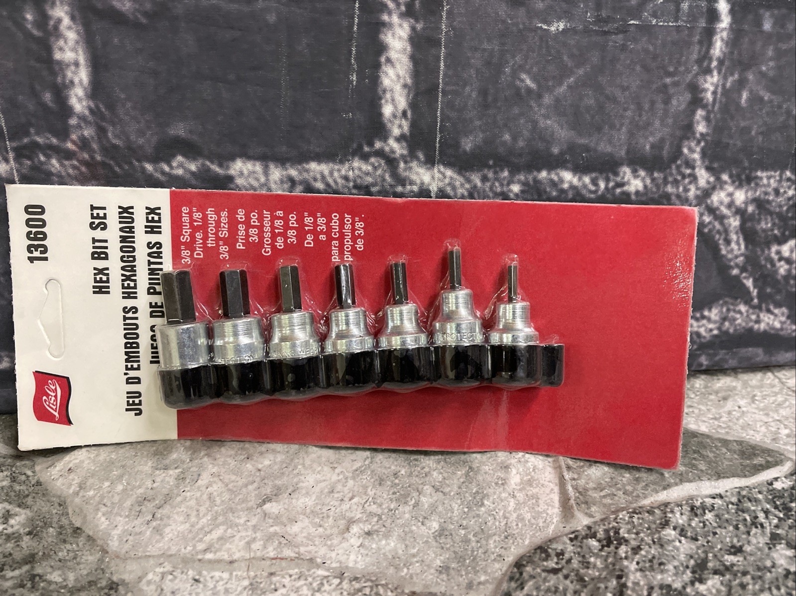Lisle 13600 7pc 3/8″ Dr. Hex Bit Set