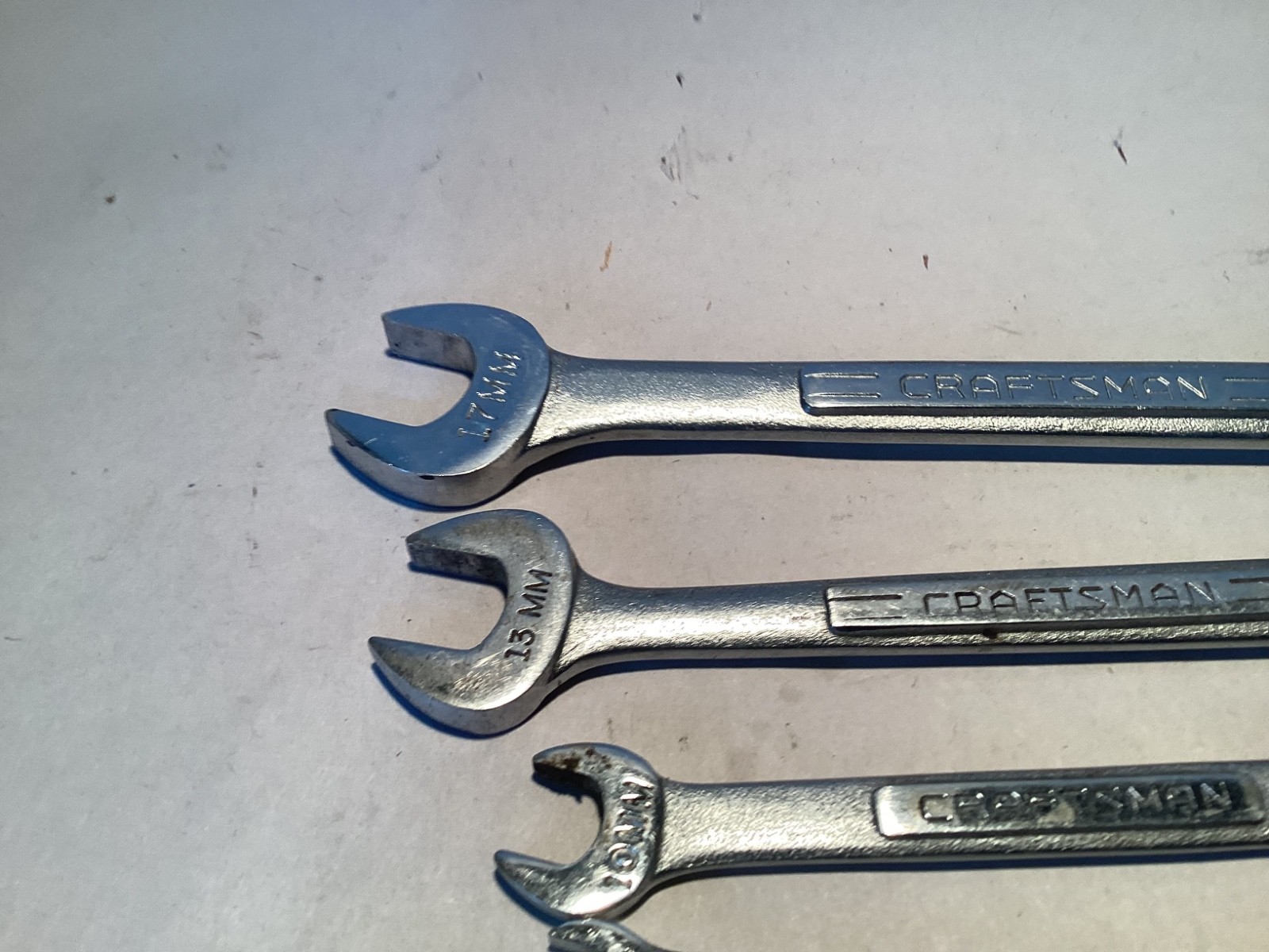5 Vintage Craftsman V metric open end wrenches 19/17mm 15/13mm 11/10mm 9/7m 8/6m