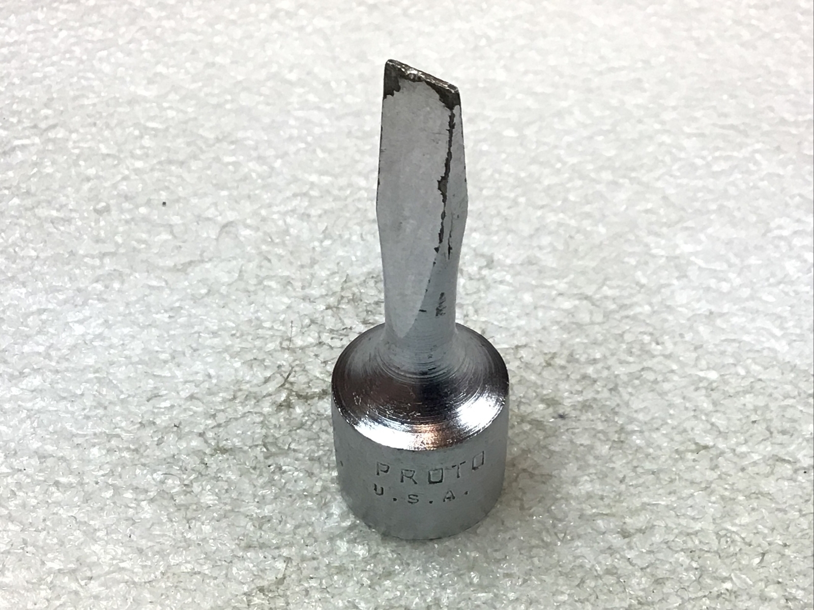 Proto Tool 5246 – 1/4”Tip, Flat Head, Chrome, Screwdriver Socket, 3/8″ Dr.-USA-