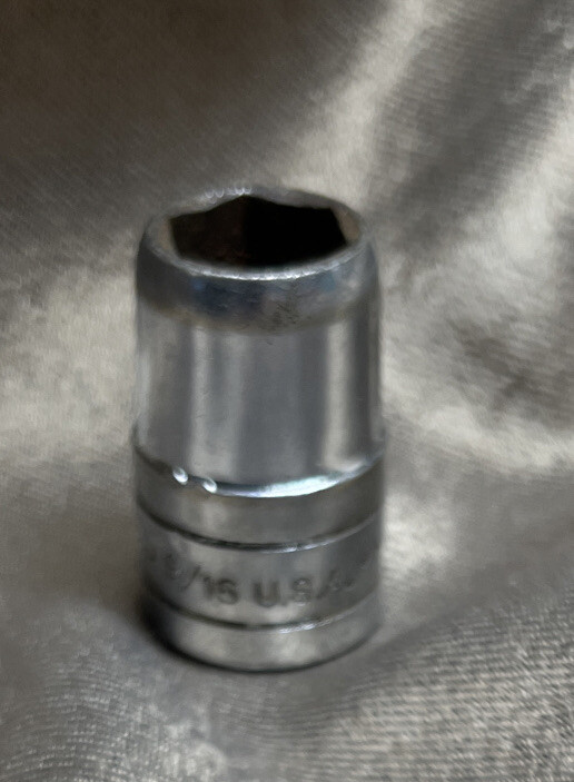 VTG SK 1/2″ Drive 12 Point 9/16 Knurled Shallow SAE Socket 40118 USA MADE