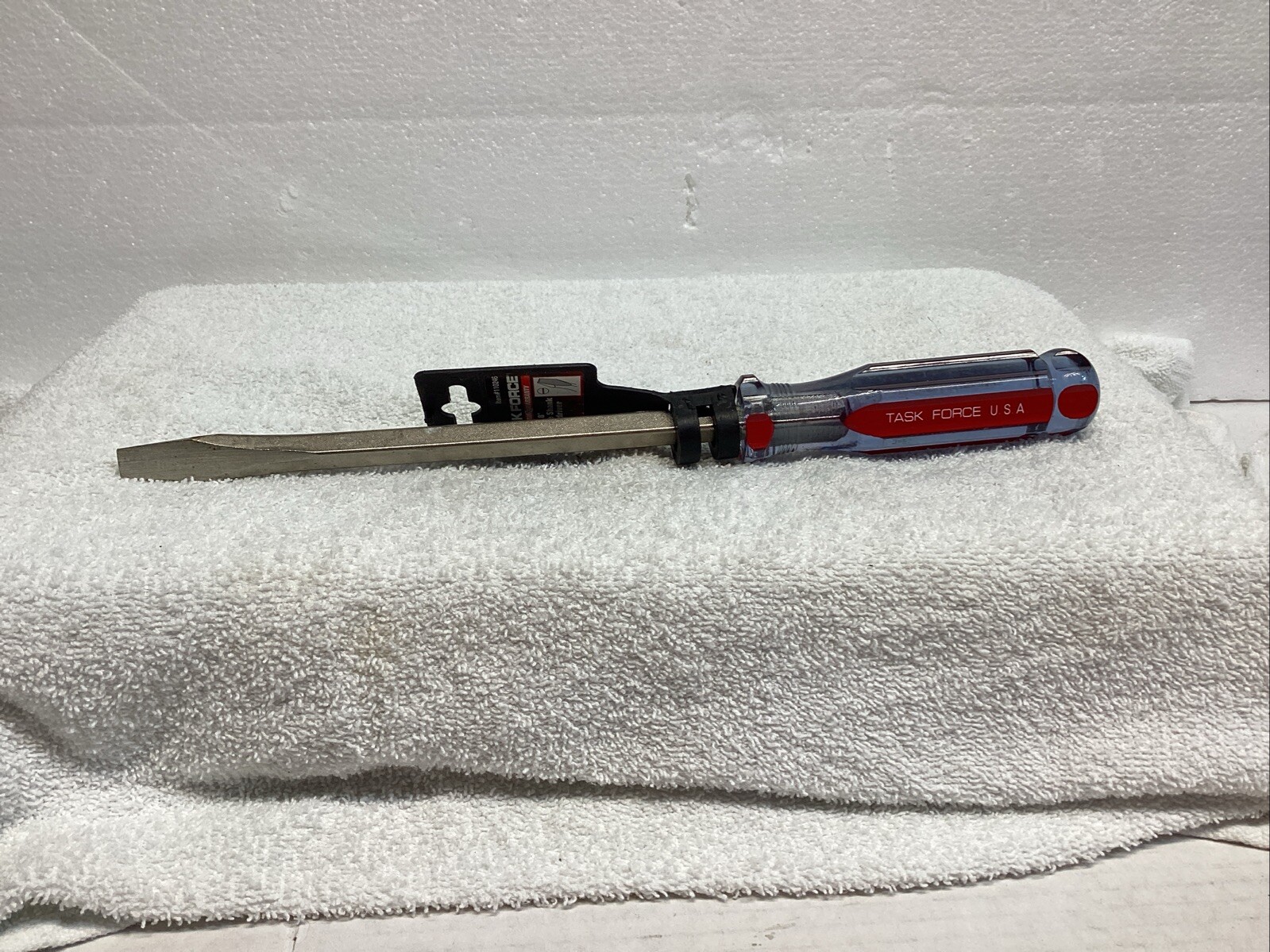 NEW Vintage Task Force 3/8×8” Square Shank Screwdriver Flathead 13” OAL