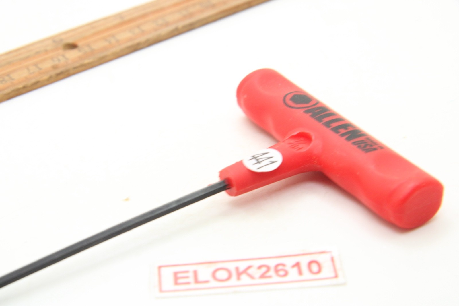 Allen 7/64″ SAE Hex T-Handle Wrench Red Plastic Handle 6″ USA
