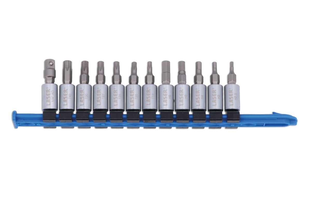 Laser Tools 9423 Off-Line 1/4″D Bit Socket 12 Piece Set
