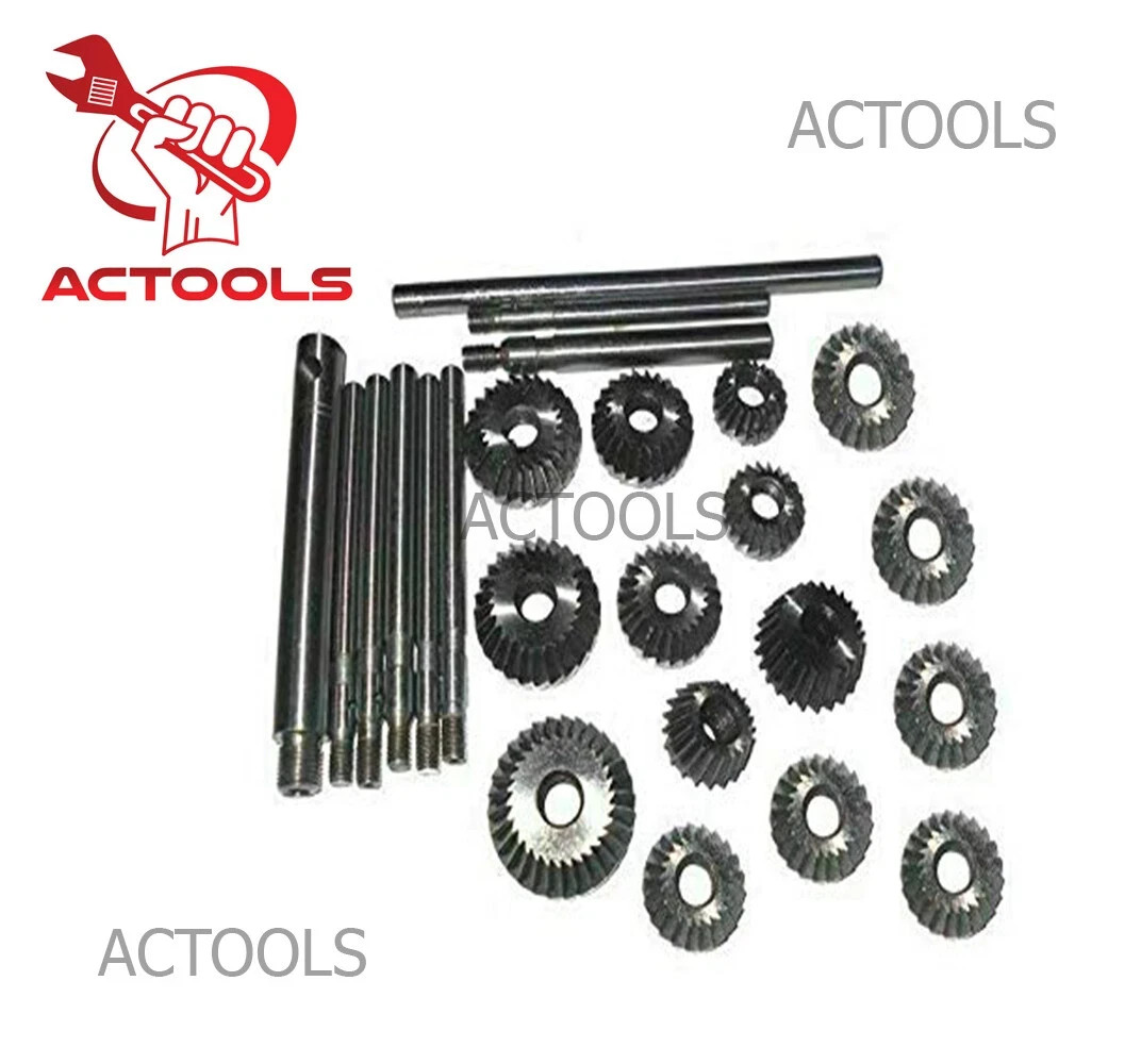 Valve Seat & Face Cutter Set 12 Pcs Set For Vintage Cars & Bikes ACTOOLS USA