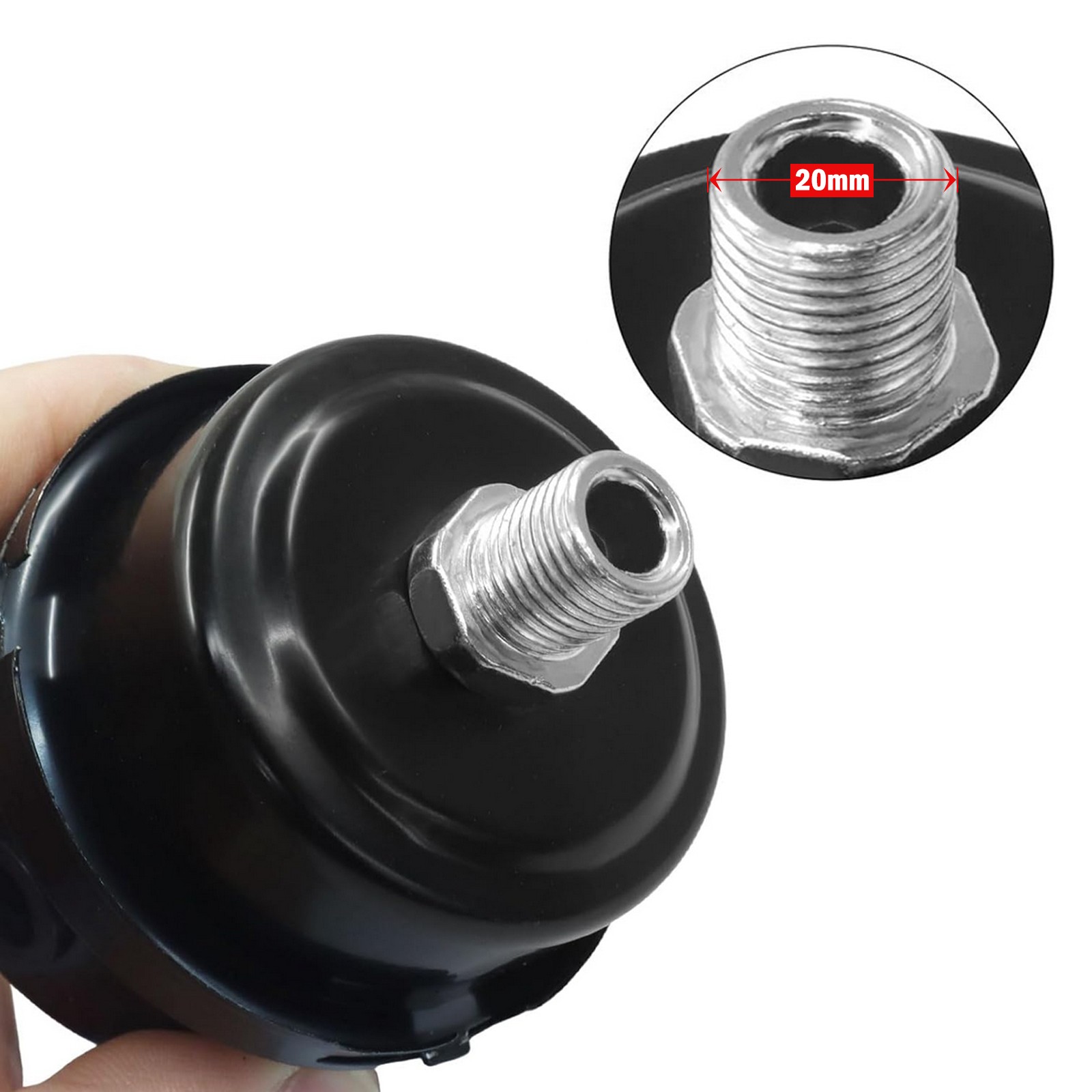 2Pack 1/2″ NPT Air Compressor Silencer Filter 20mm Metal Noise Muffler Intake